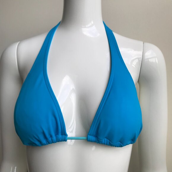 Billabong BLUE CRUSH era Vintage bikini blue belted halter top set RARE - Picture 8 of 9
